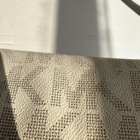 Michael Kors Bradford Crossbody MK Logo Flap Bag Beige/Brown Adjustable Strap - Picture 8 of 16